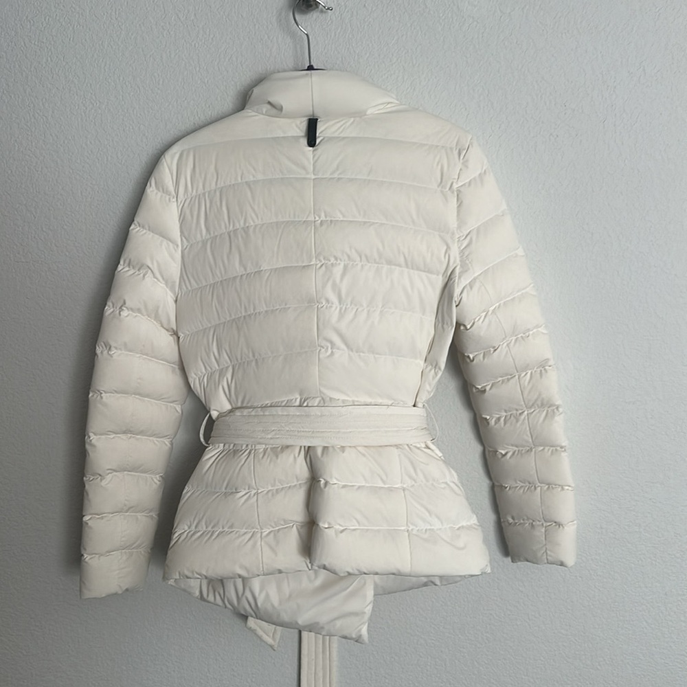 GORGEOUS MACKAGE goose down white wrap jacket S - Picture 12 of 17